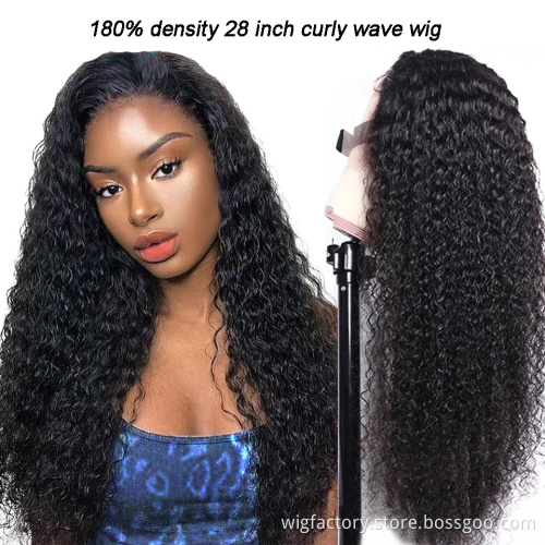 Cheap 150% Density human hair weave lace wig,HD 13x6 lace front human hair premium wig long,pre pluck jerry curl wig human hair